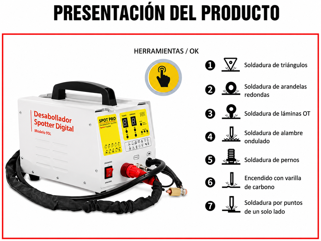 Desabollador Spotter Digital 95L